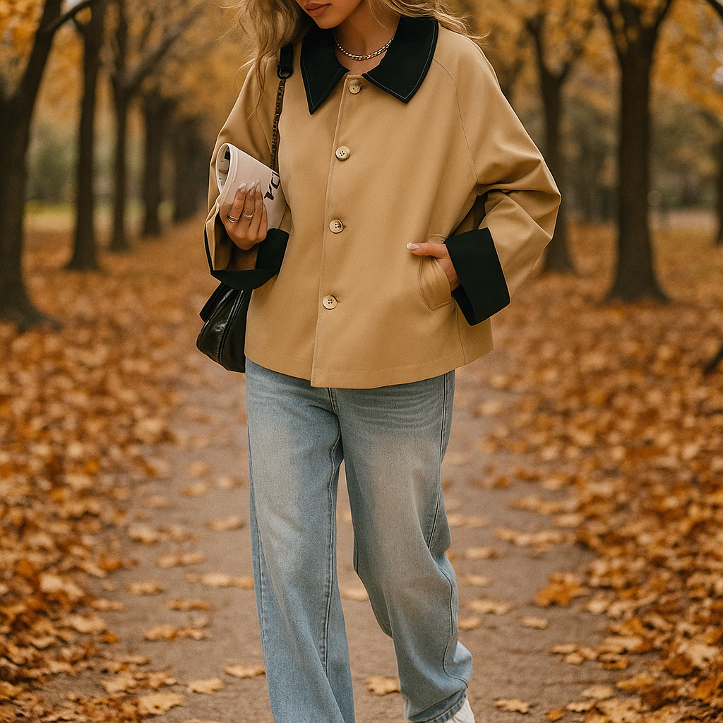 ZEFIRA- Giacca beige eleganza da donna