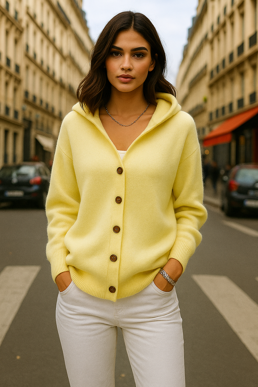 Zefira- Maglione con cappuccio da donna